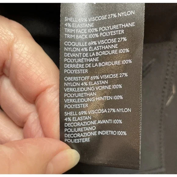 Maeve Colette Pants Womens 33T Black Cropped Wide Leg Merrick White NWT $130 - Picture 5 of 11